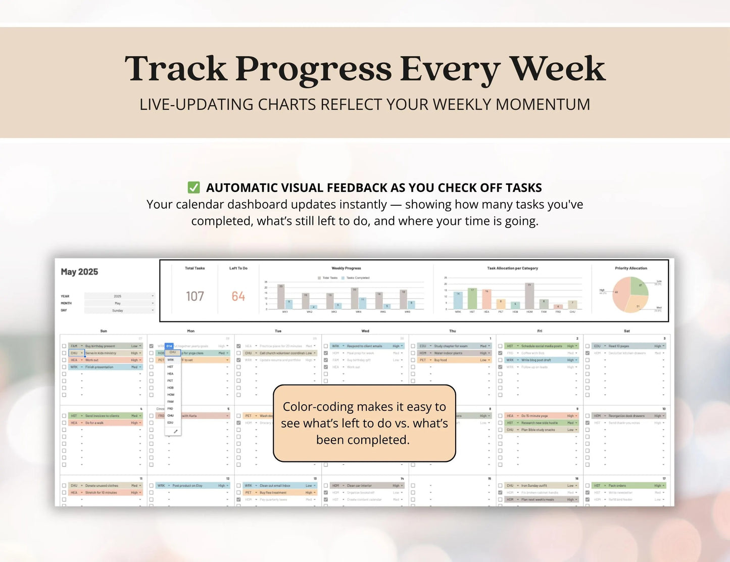 Task Tracker Excel Google Spreadsheets For Busy Moms 2026 Calendar Printable