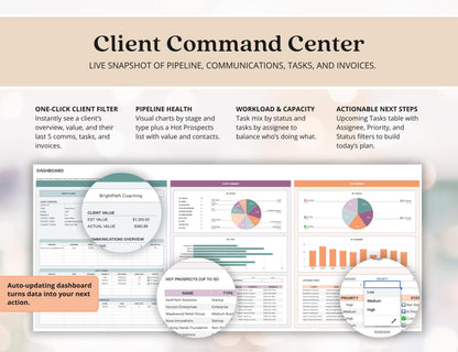 Client Tracker Excel Small Business CRM Google Sheets Client Tracker