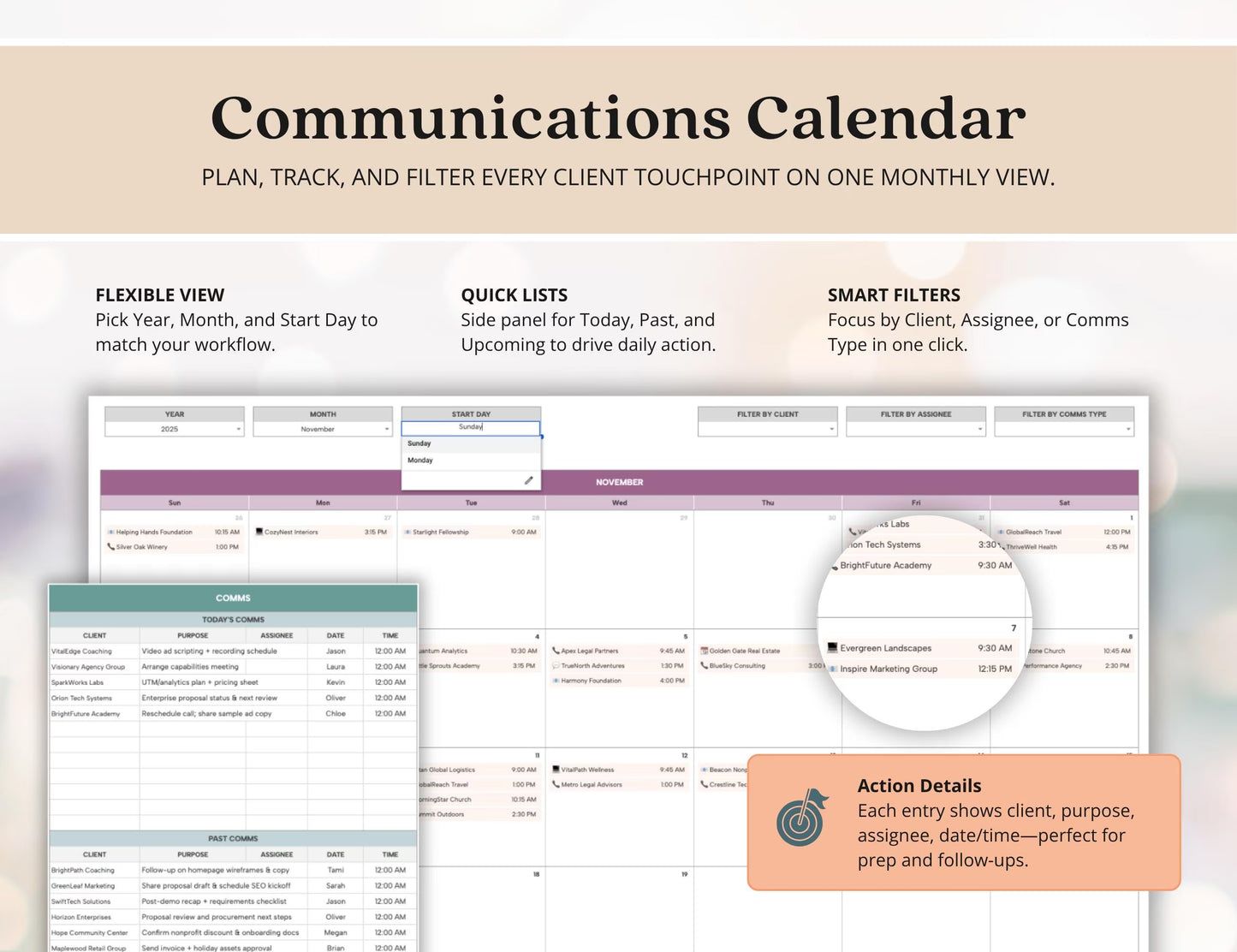 Client Tracker Excel Small Business CRM Google Sheets Client Tracker