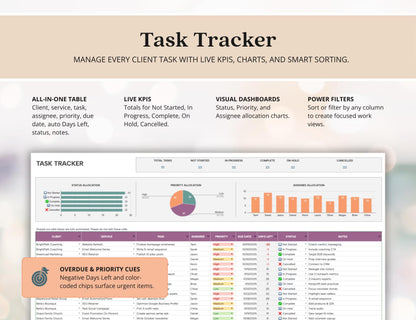 Client Tracker Excel Small Business CRM Google Sheets Client Tracker